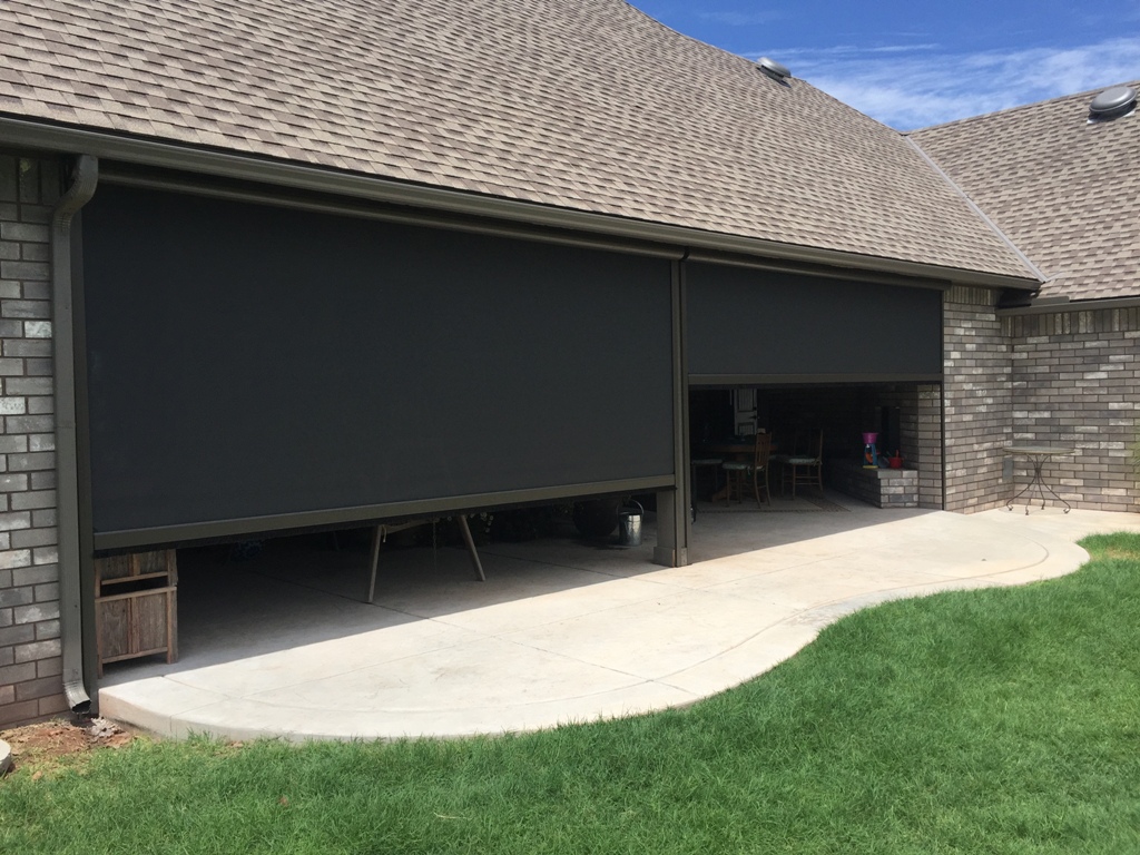 Custom motorized shades installed in a new Dallas-area home