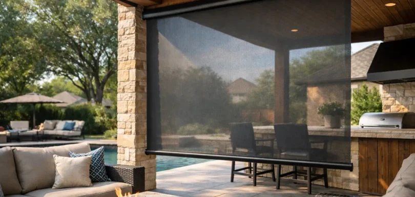 Drop Shades Screen Options for Dallas Patios