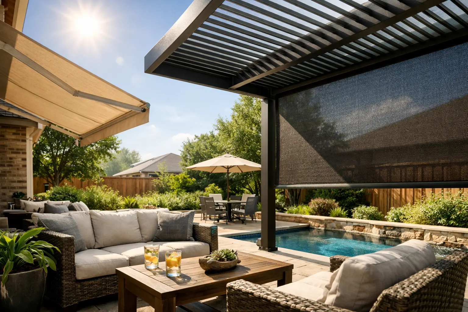 How to Shade Patio Openings for Dallas Heat