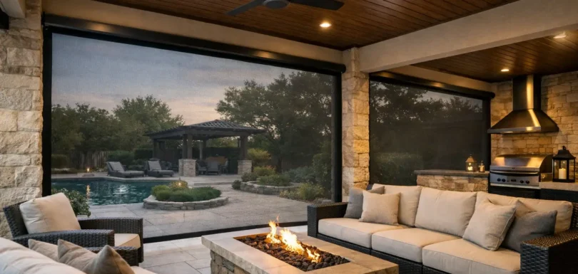 Patio Zip Track Screen for Dallas Outdoor Living