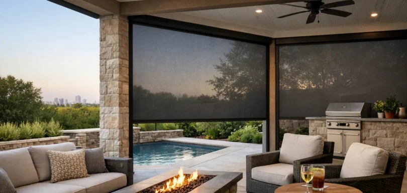 Zip Track Outdoor Screens for Dallas Patios