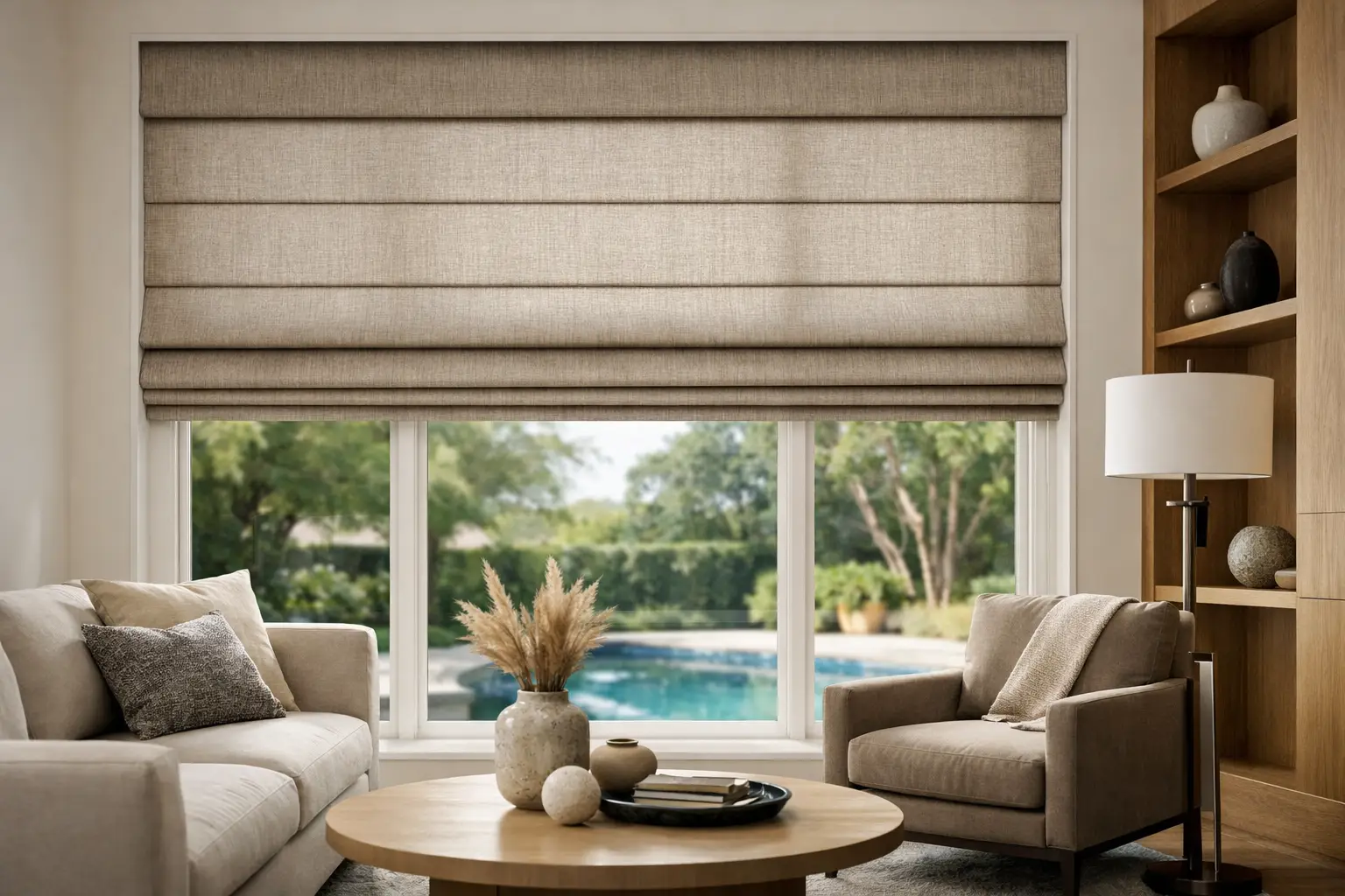Designer Roman Shades for Dallas Home Design