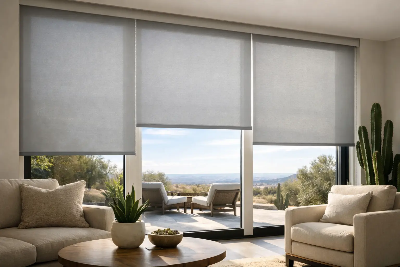 Large Window Roller Shades That Perform in Texas