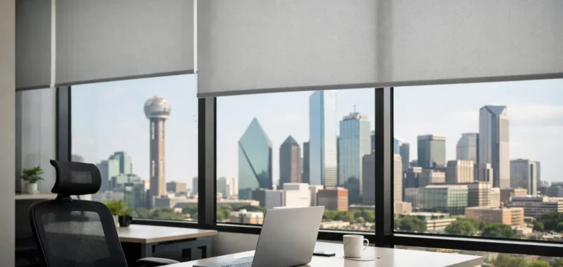 Office Roller Shades That Work Harder in Dallas