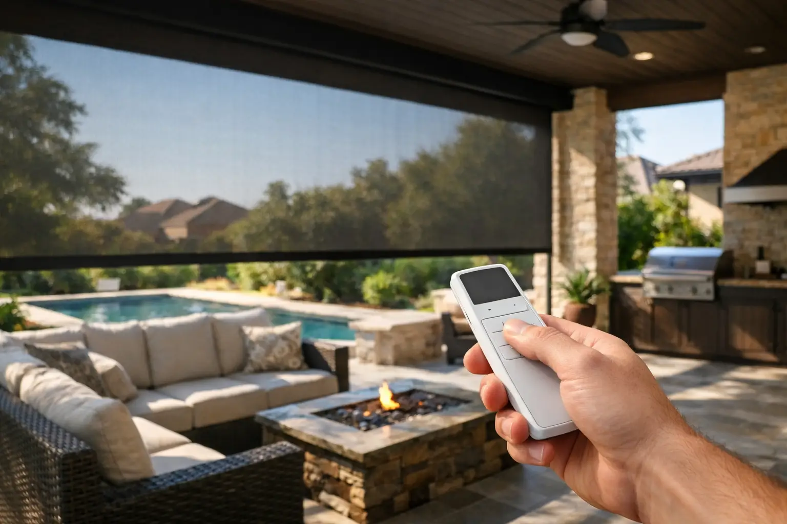 Remote Control Patio Screens for Dallas Homes