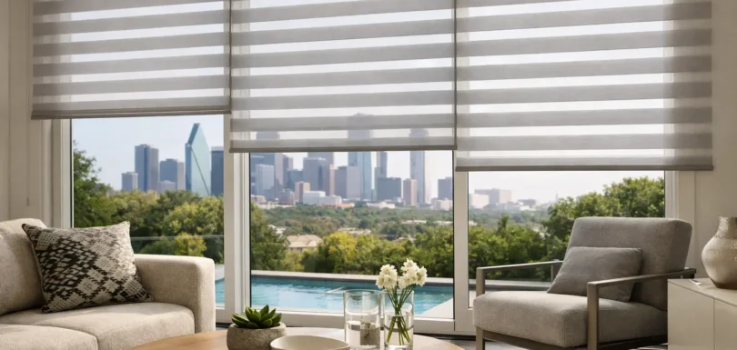 Sheer Horizontal Shades for Modern Dallas Homes