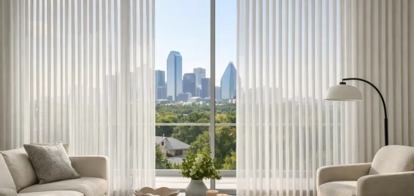 Sheer Vertical Drapery Shades for Dallas Homes
