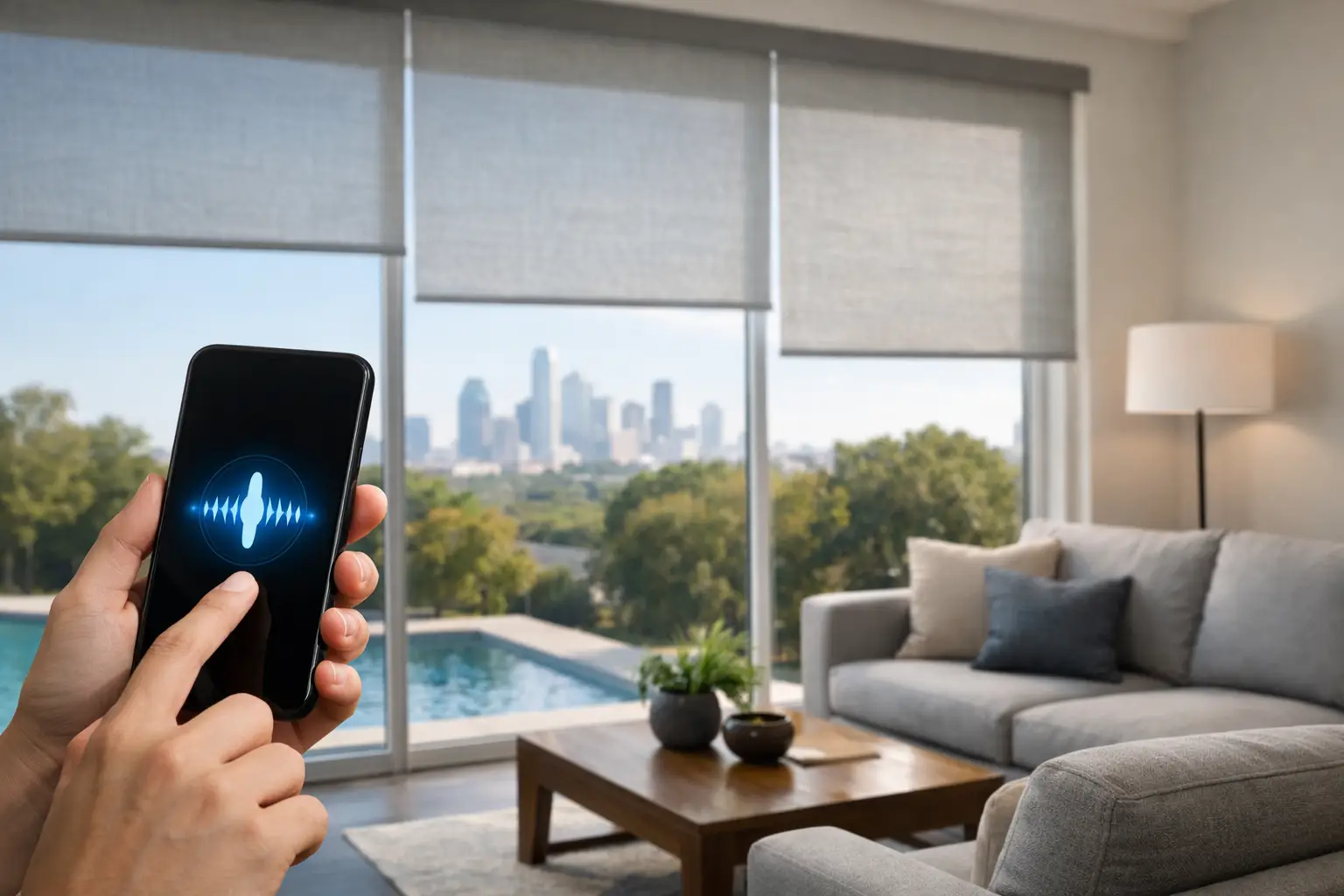 Voice Controlled Shades for Dallas Homes
