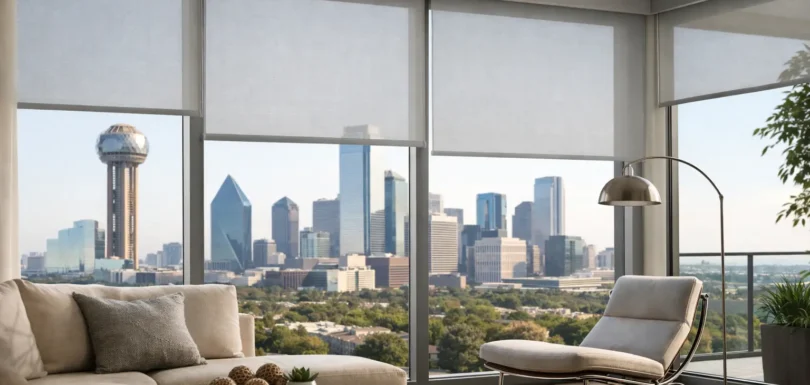 Designer Roller Shades for Modern Dallas Homes
