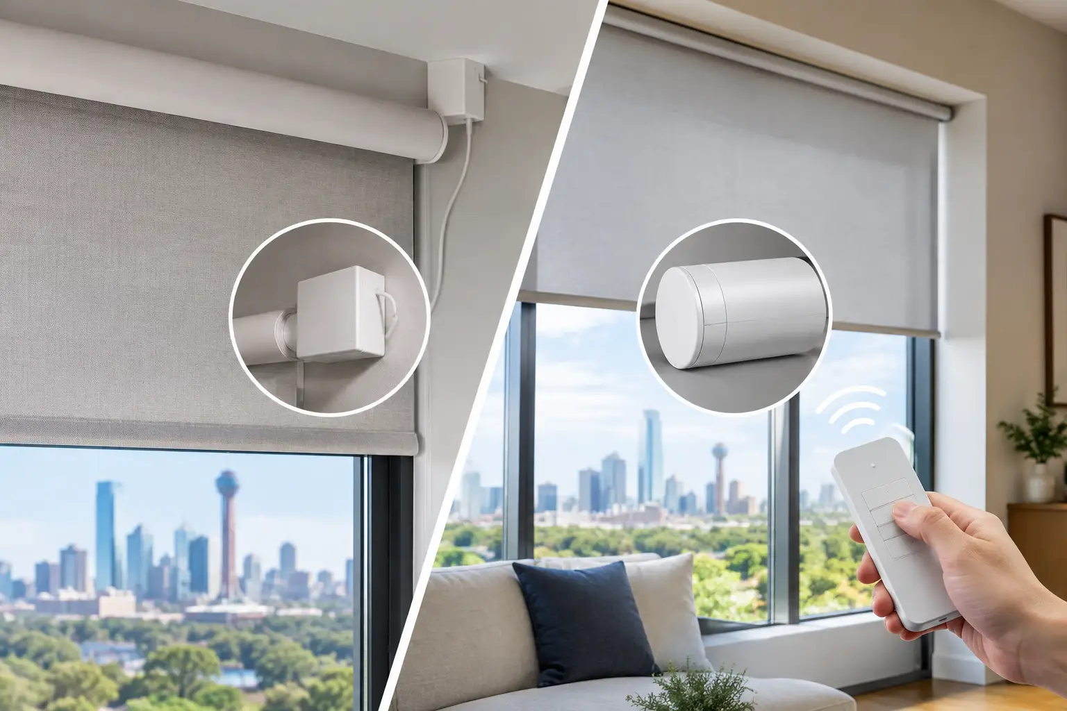 Hardwired Versus Wireless Shade Motors for Dallas Homes